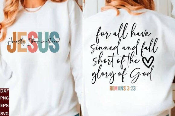 Bible Verse SVG & Jesus PNG for T-Shirt Designs