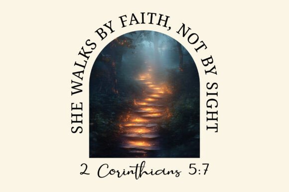 Christian Bible Verse 2 Corinthians 5 7 T-Shirt Designs