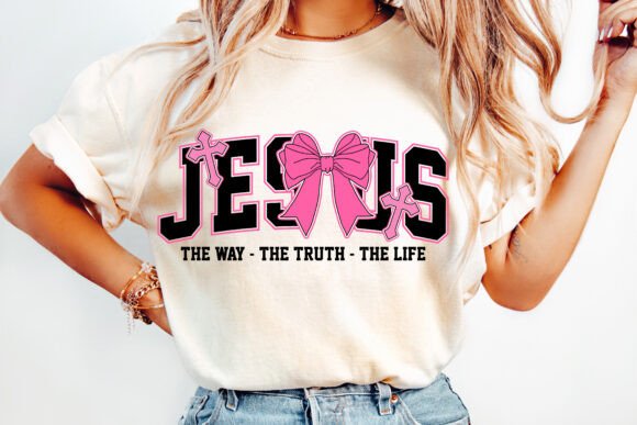 Coquette Christian Jesus PNG, Preppy PNG