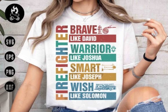 Firefighter SVG, Christian Bible Quote T-Shirt Designs