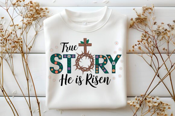 He is Risen Christian PNG: T-Shirt Designs for Editorial Use