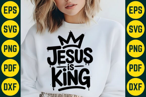 Jesus is King Trendy T-Shirt Design
