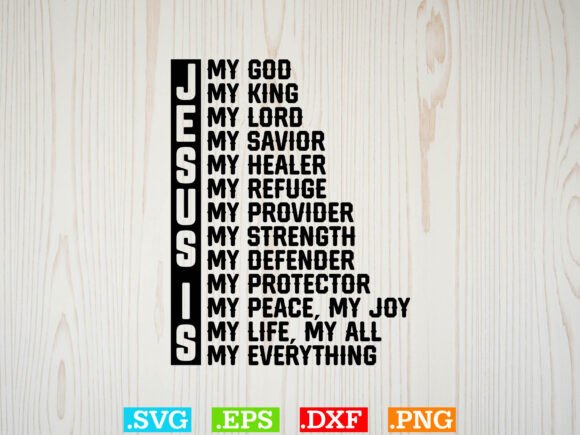 Jesus Is My God SVG: Christian T-Shirt Designs
