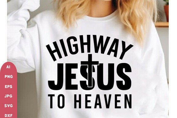 Jesus SVG: Highway to Heaven T-Shirt Designs