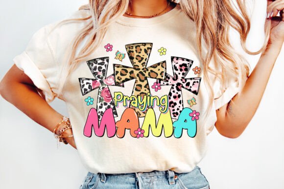 Praying Mama PNG: Christian Mom T-Shirt Designs