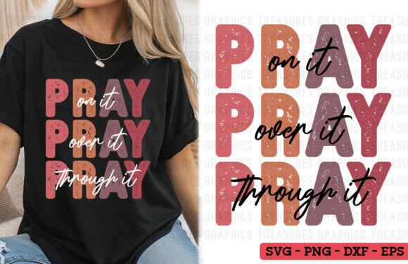 Retro Christian PNG SVG Pray Jesus Faith T-Shirt Designs