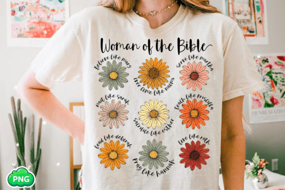 Woman of the Bible Christian PNG T-Shirt Designs